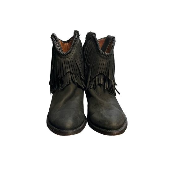 Redneck Riviera Black Fringe Cowgirl Boots Size 8 - Picture 1 of 7